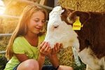 JOSERA girl with a calf